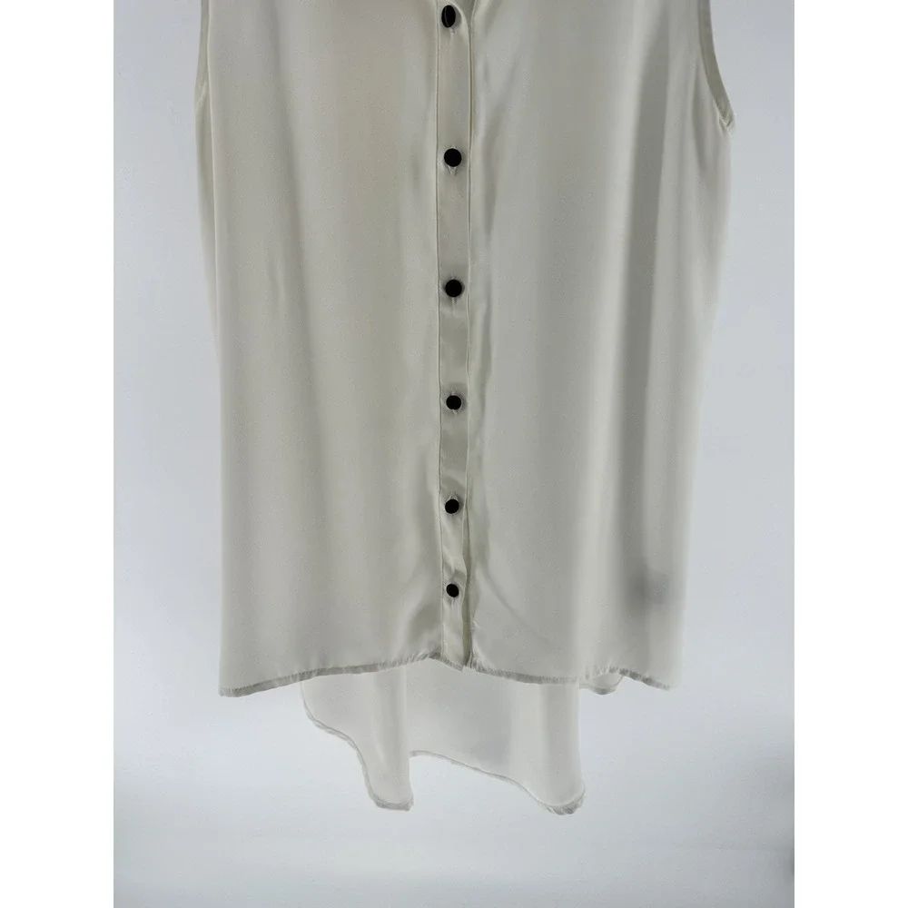 Monteau  Black & White Tie Blouse Size‎ S